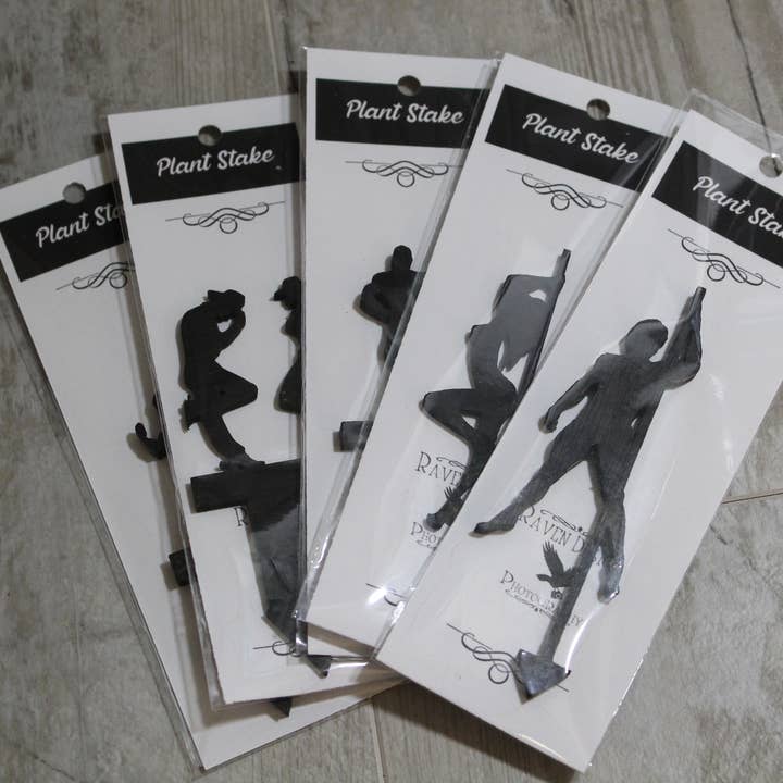 Raven Design - Wholesale Garden/Lawn Stake - Dad Body Stripper Pole // Wooden Plant Stake