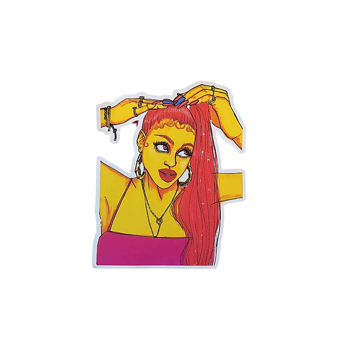 D. Ridley Designs - Wholesale Sticker - Yellow Gal Sticker3