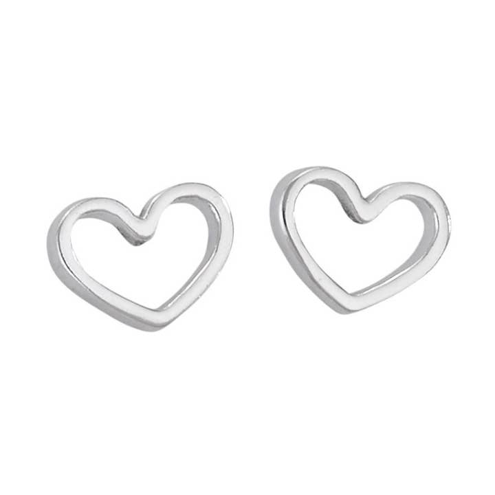 Söt enkelhet Sterling Silver hjärta dubbar för wholesale av Tiger Mountain Jewelry