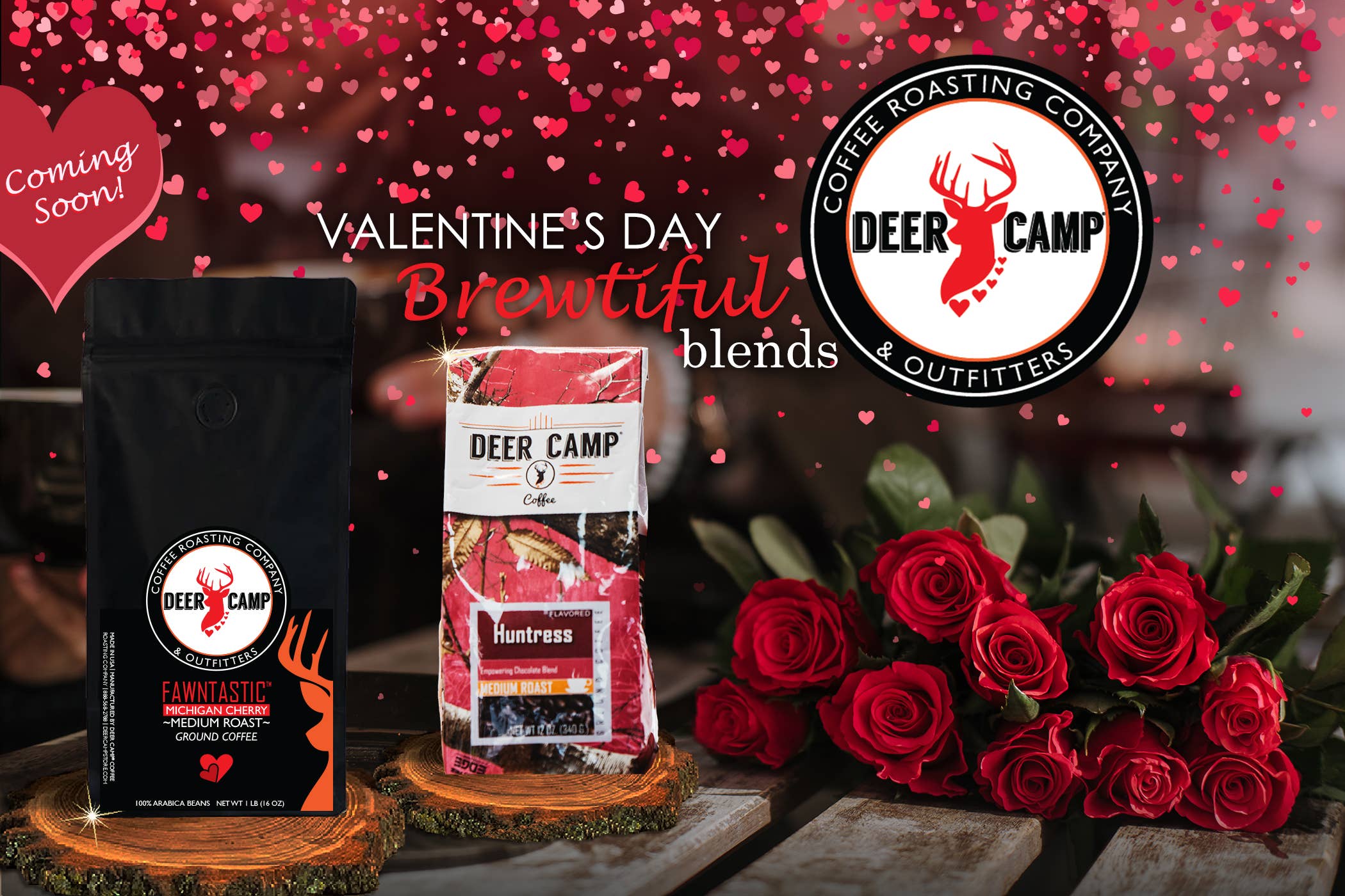 DEER CAMP® Coffee Roasting Company & Outfitters - Wholesale Ground Coffee - DEER CAMP® Coffee Fawntastic™ Michigan Cherry Flavor1