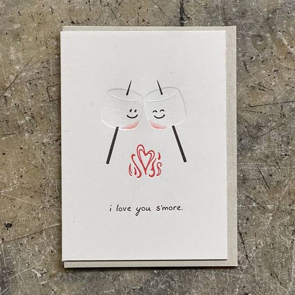 Card / Love You S'more for wholesale by Somersault Letterpress