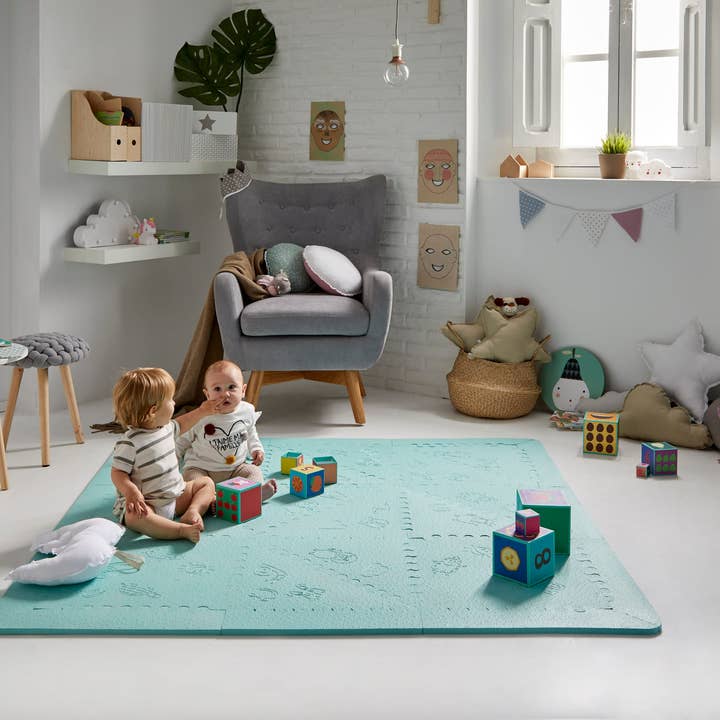 LUBABYMATS - Wholesale Play Mat - Kids & Baby - Children's play mat for babies color Mint5