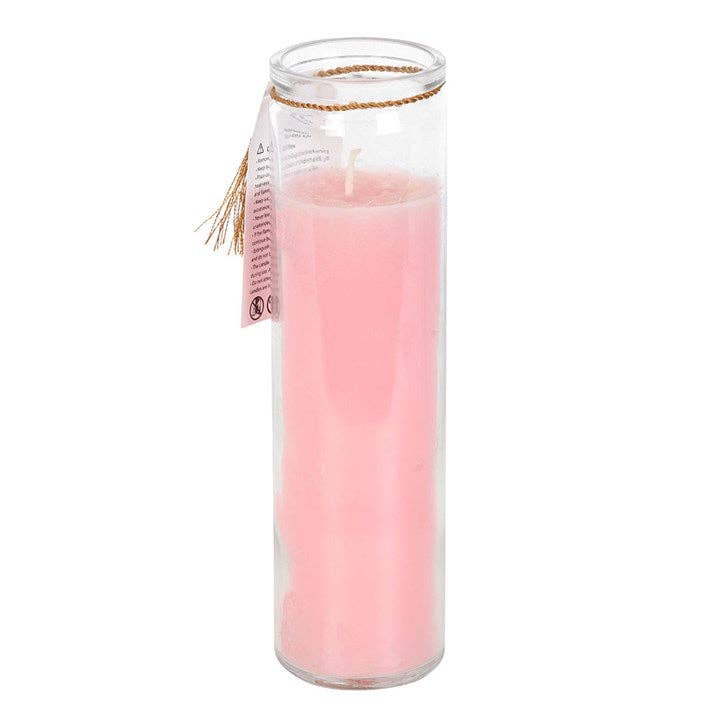 Something Different Wholesale - Wholesale Jar/Filled Candle - Mystic Rose Tube Candle with Rose Quartz Crystals2