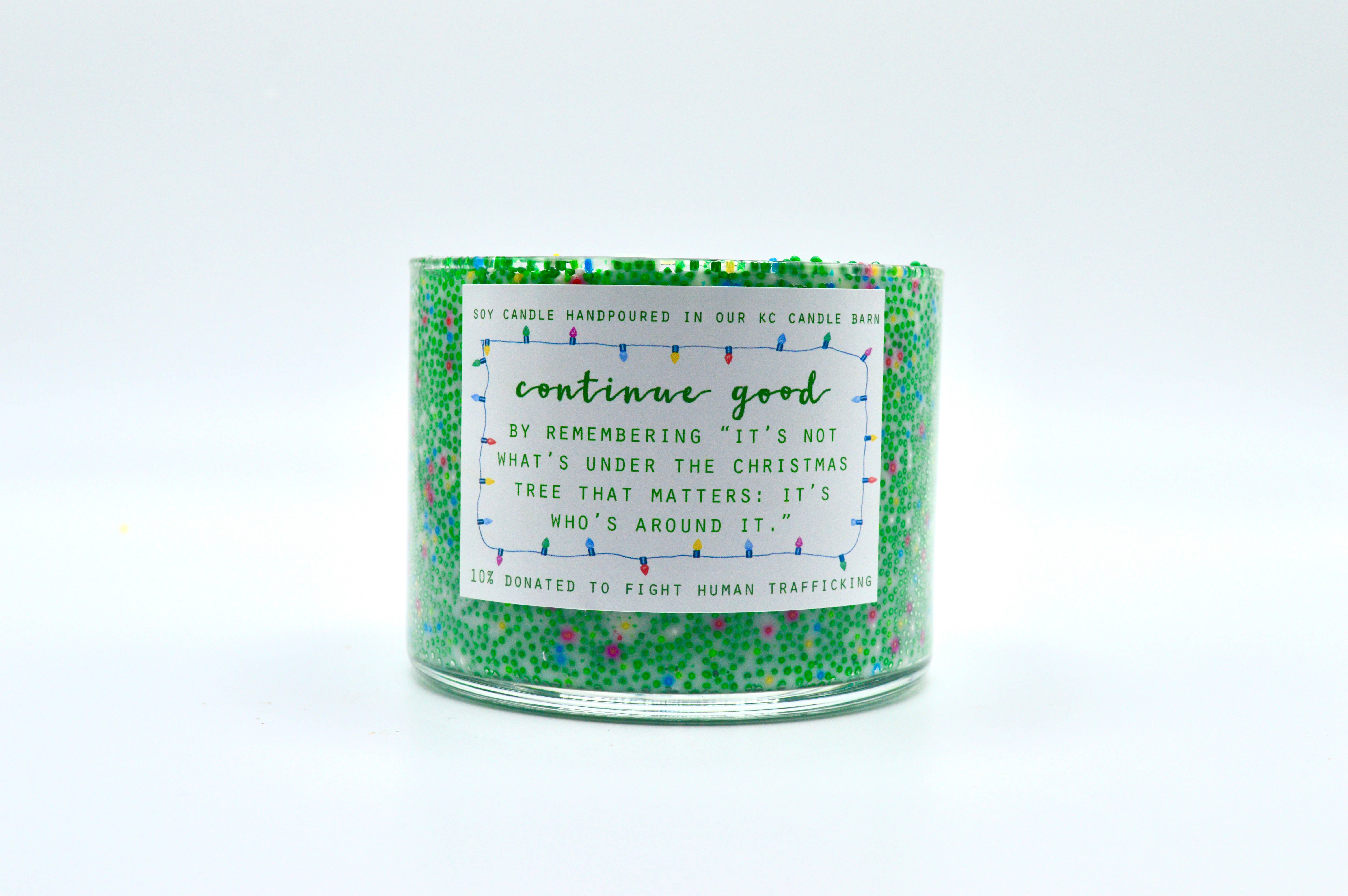 Continue Good - Wholesale Jar/Filled Candle - 3 Wick Christmas Tree - 15 oz Soy Candle5