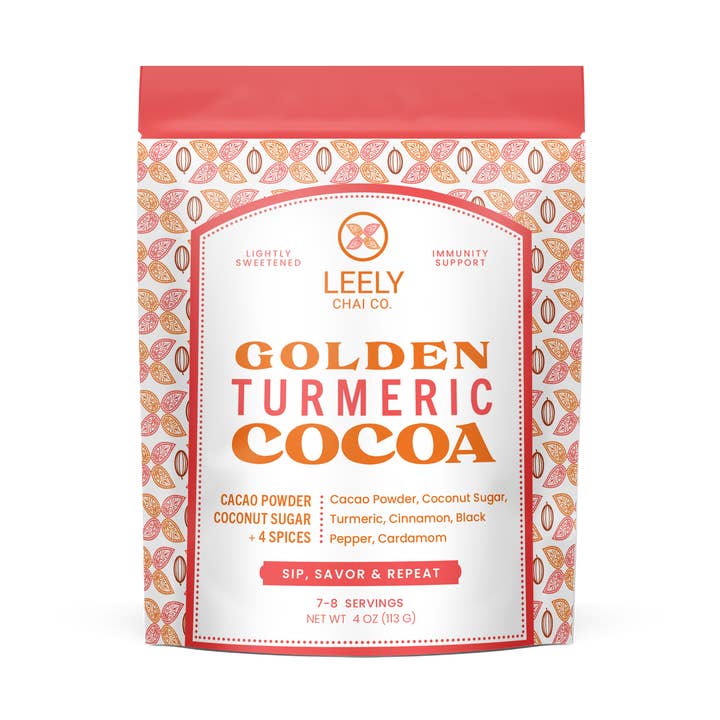 Gylden gurkemeje varm kakao for engroshandel hos Leely Chai Co.