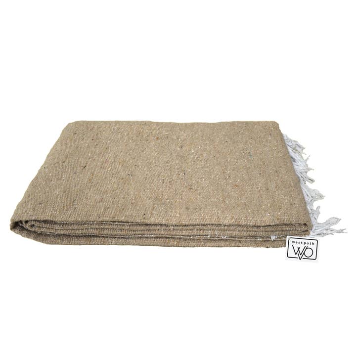 West Path - Wholesale Throw Blanket - Solid Tan Mexican Blanket