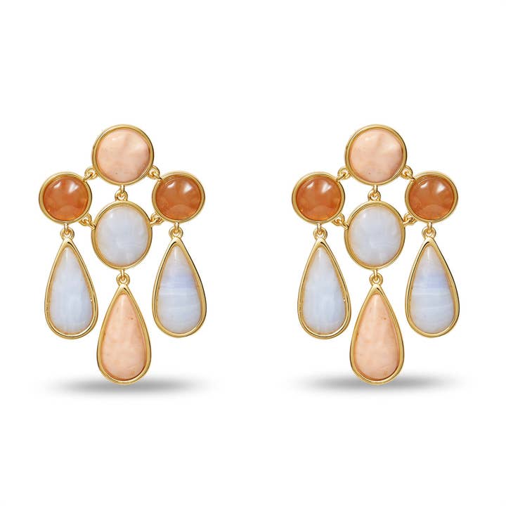 Lele Sadoughi - Venta al por mayor Pendientes colgantes - PENDIENTES TIPO CANDELABRO CON REFLEJO CREPUSCULAR