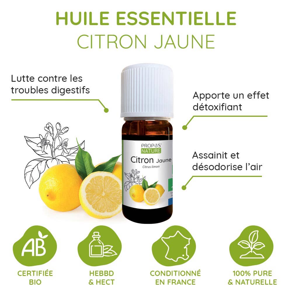 Propos'Nature - Wholesale Essential Oil - Organic Lemon Essential Oil 10ml6