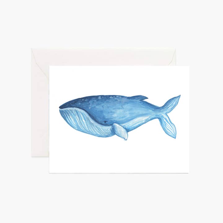 Blue Whale Nautical Gratulationskort för wholesale av Jessica Frasz Studio
