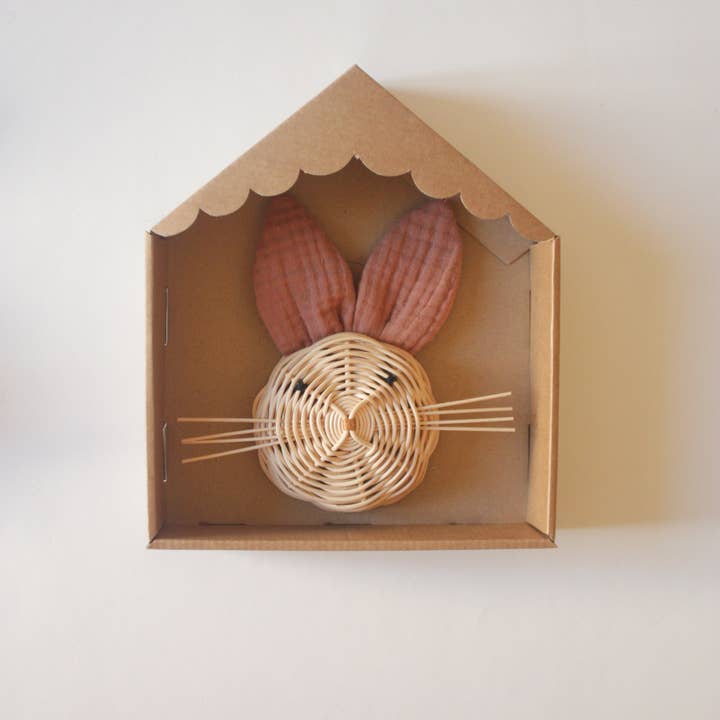 ateliersolelh - Wholesale Wall Accent - Pink clay rabbit trophy1