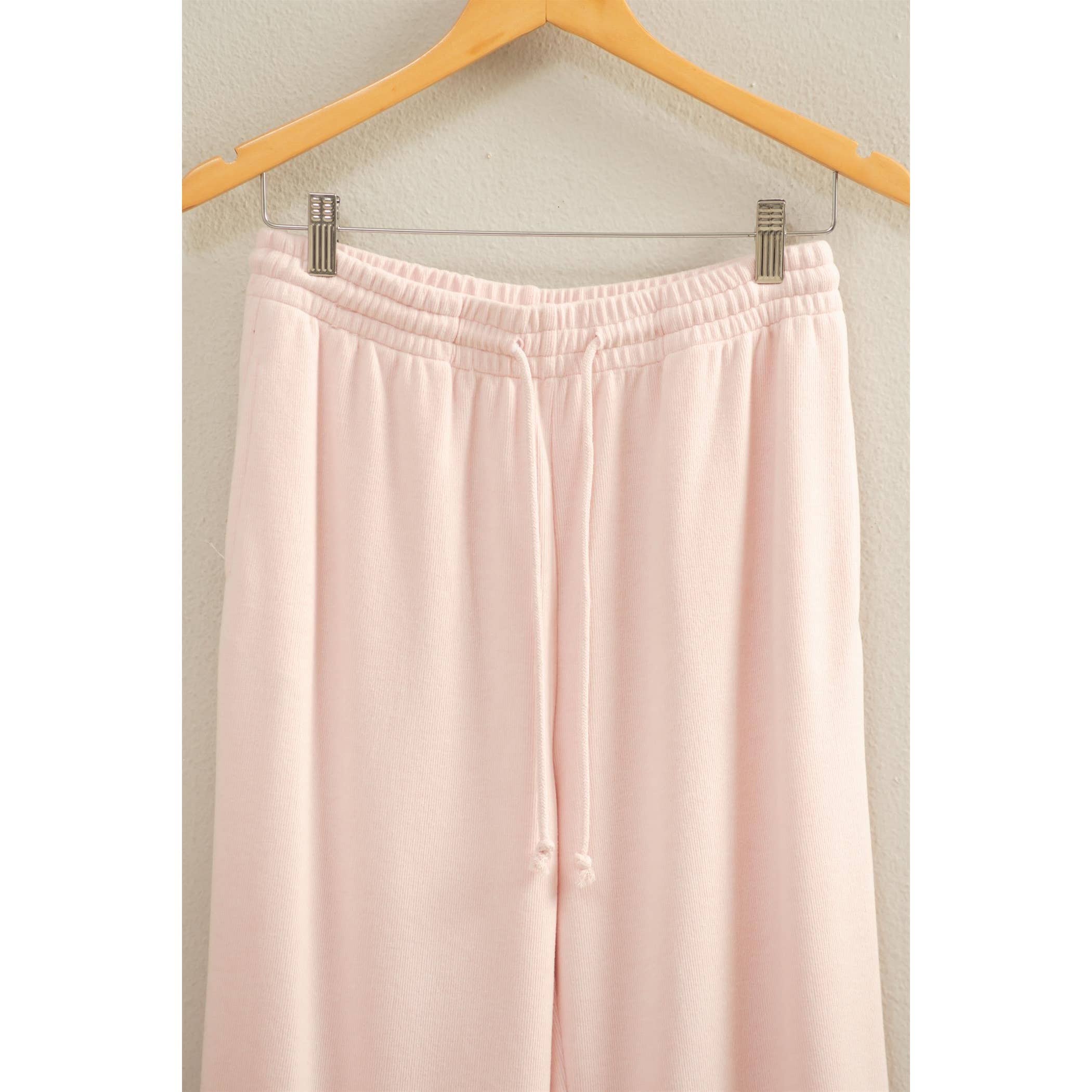 Double Zero - Vendita all'ingrosso Pantaloni sportivi/da jogging loungewear - Donna - Pantaloni jogger a costine morbide con coulisse e vestibilità comoda1