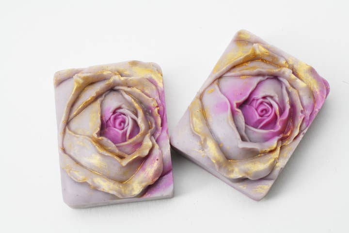 Purple Rose Gold Handmade Soap (Rose Gold) 3.3oz for wholesale by One Leaf Soap