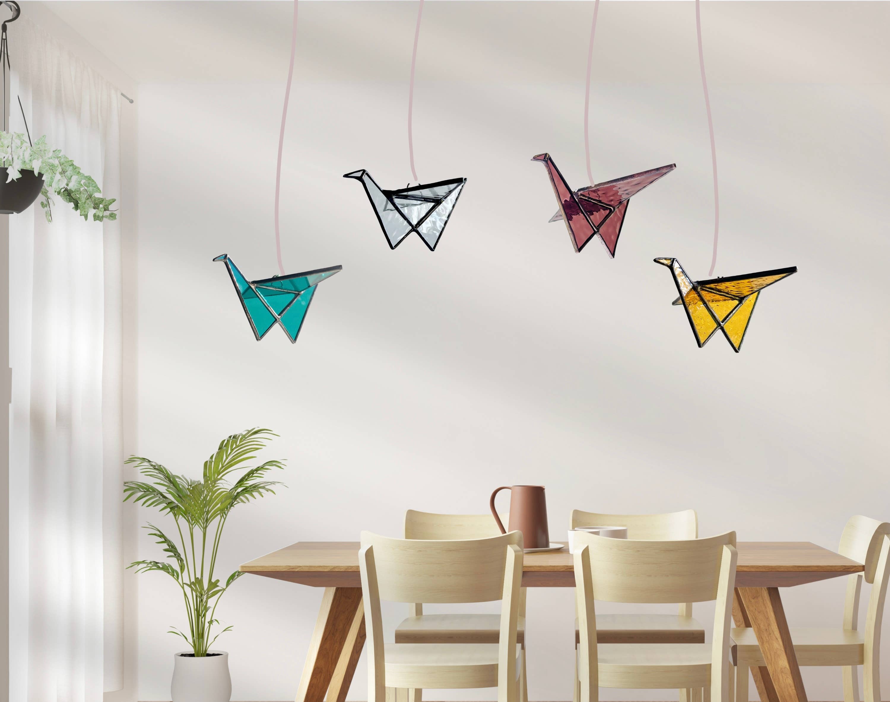 Samara Designs Studio - Wholesale Suncatcher - Stained Glass Origami Crane Suncatchers | Hanging Decor17