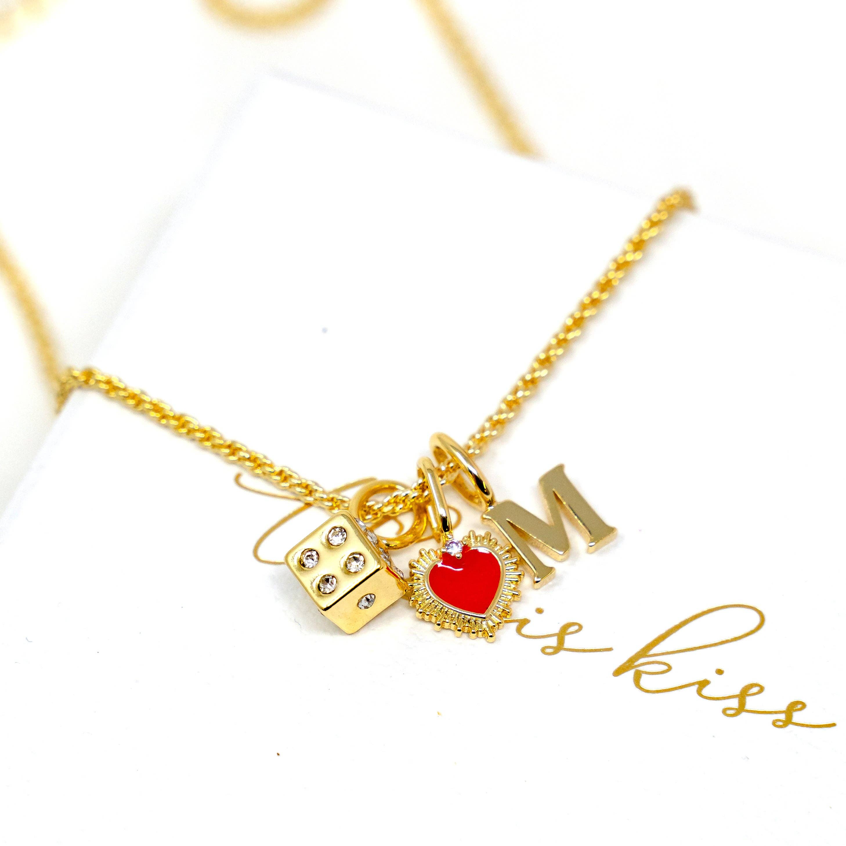 The Sis Kiss – wholesale Individual charm/pendant – Solid Initial Charm8