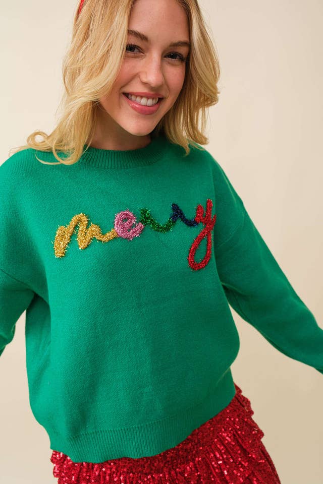 Main Strip - Wholesale Knit Sweater - Women's - PLUS SIZE Christmas Sweater