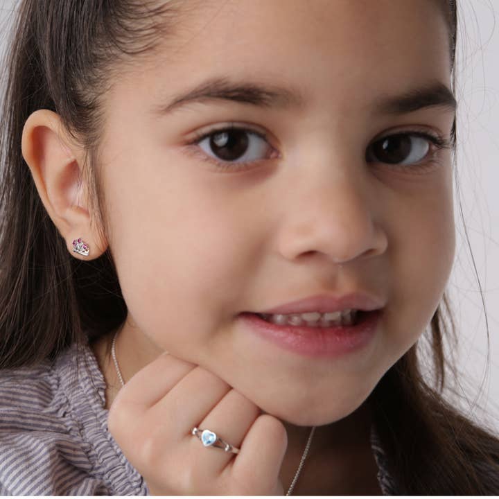Cherished Moments - Vente Boucles d'oreilles – enfant - Boucles d'oreilles diadème princesse à vis en argent sterling2
