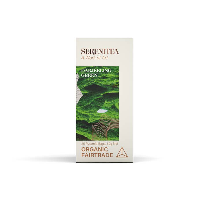 SereniTEA - Wholesale Tea bags - Darjeeling Green Pyramid Tea Bags In A Box1