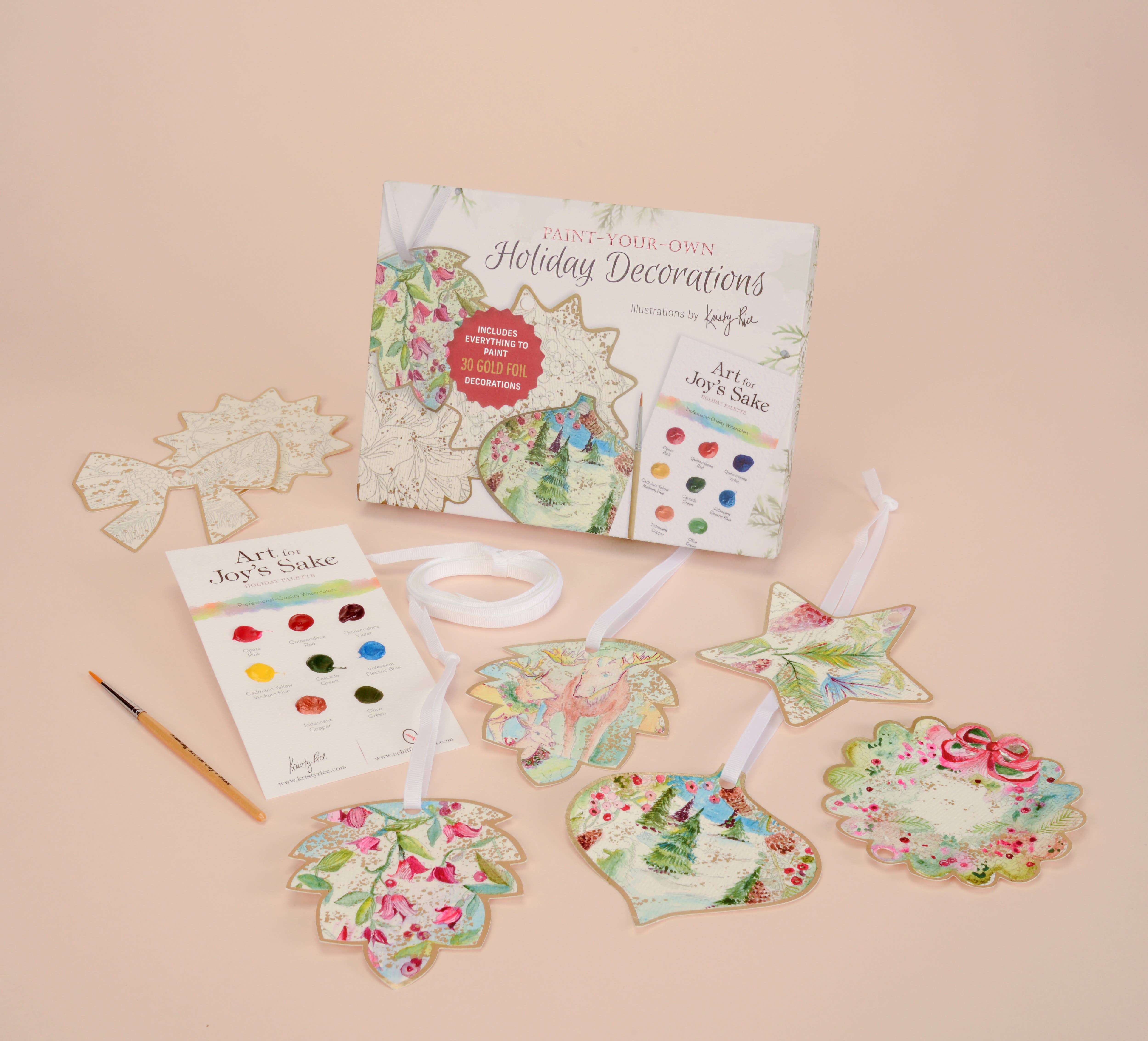 Schiffer Publishing - Wholesale DIY Craft Kit - Paint-Your-Own Holiday Decorations1