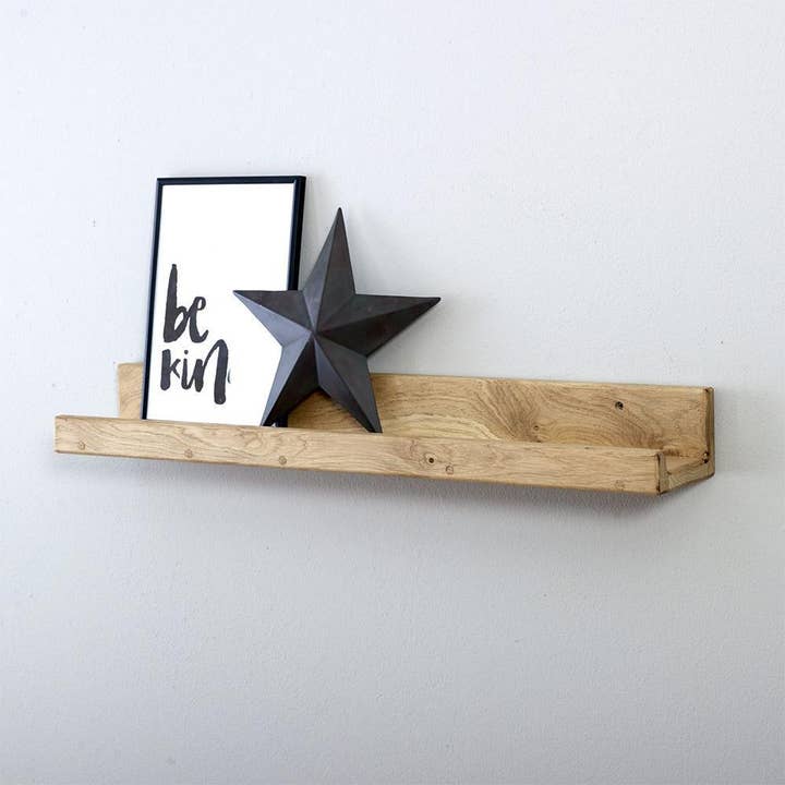 Oak Picture Ledge Shelf for wholesale by Off the Grain