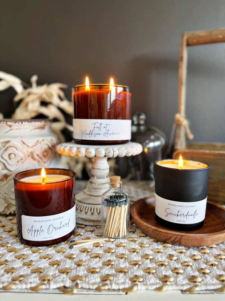 Maddison Avenue Candles Company – Vela em jarro/copo por atacado – Vela âmbar Private Label 17 oz 100% Soja1