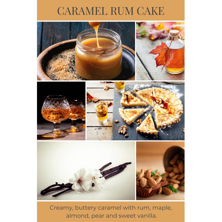 Eco Candle Company - Vente Fondants - GÂTEAU AU RHUM CARAMEL éco beans1