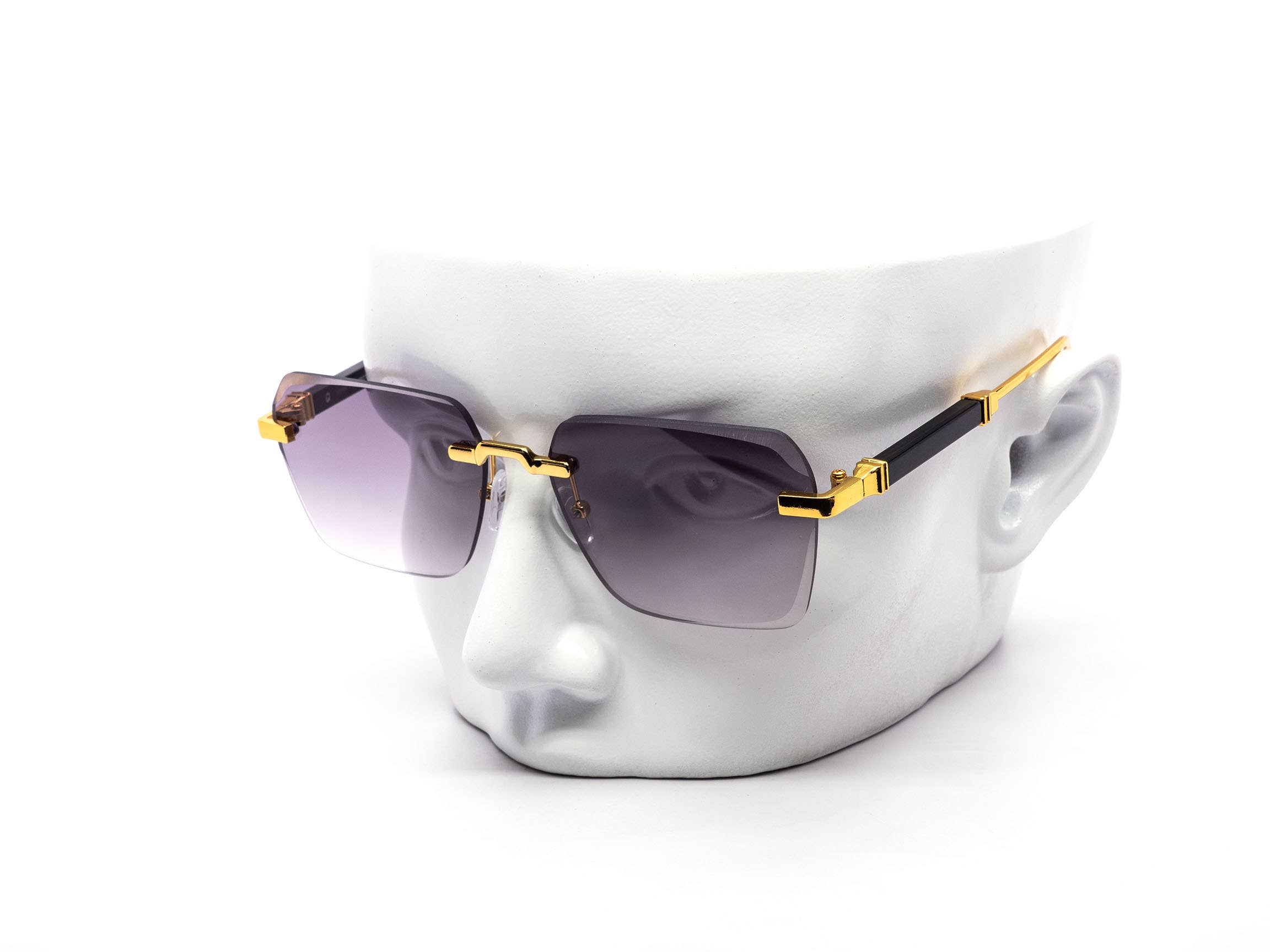 Still Friday - Wholesale Sunglasses - Unisex - Luxury Rimless Miter-Cut Gradient Lens Sunglasses5