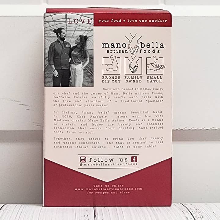 Mano Bella Artisan Foods - Wholesale Pasta - Pasta, Dried - Campanelle1