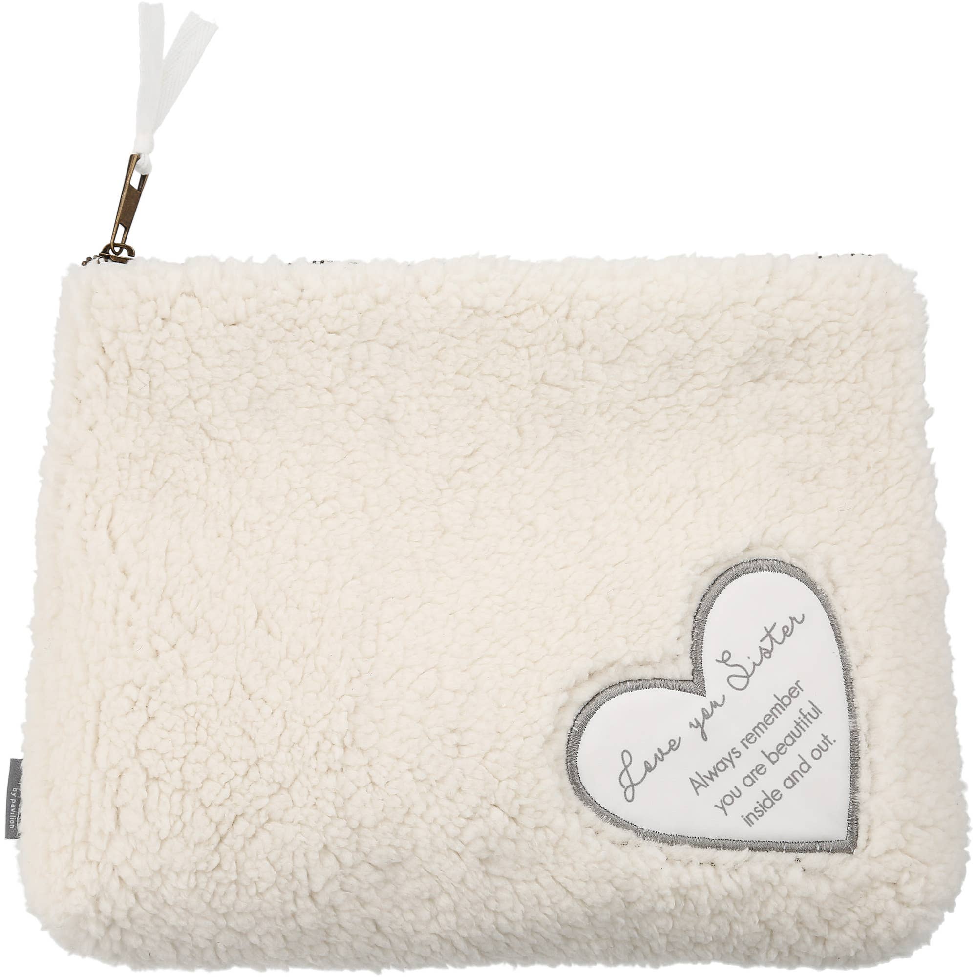 Pavilion - Wholesale Makeup/Cosmetic Bag - Sister - 10" x 8" Sherpa Cosmetic Bag0