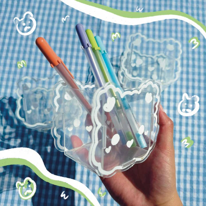 Banh.ni - Wholesale Pen & Pencil Holder - White Bear Stationery Holder1