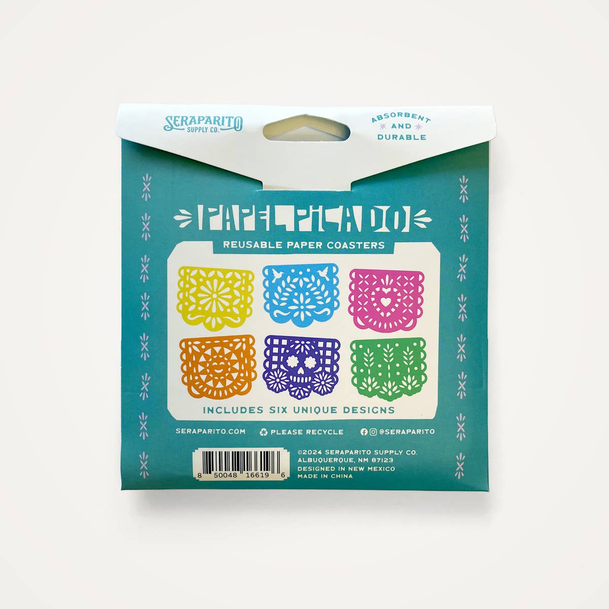 Seraparito Supply Co. - Wholesale Disposable Coasters - Papel Picado Coasters1