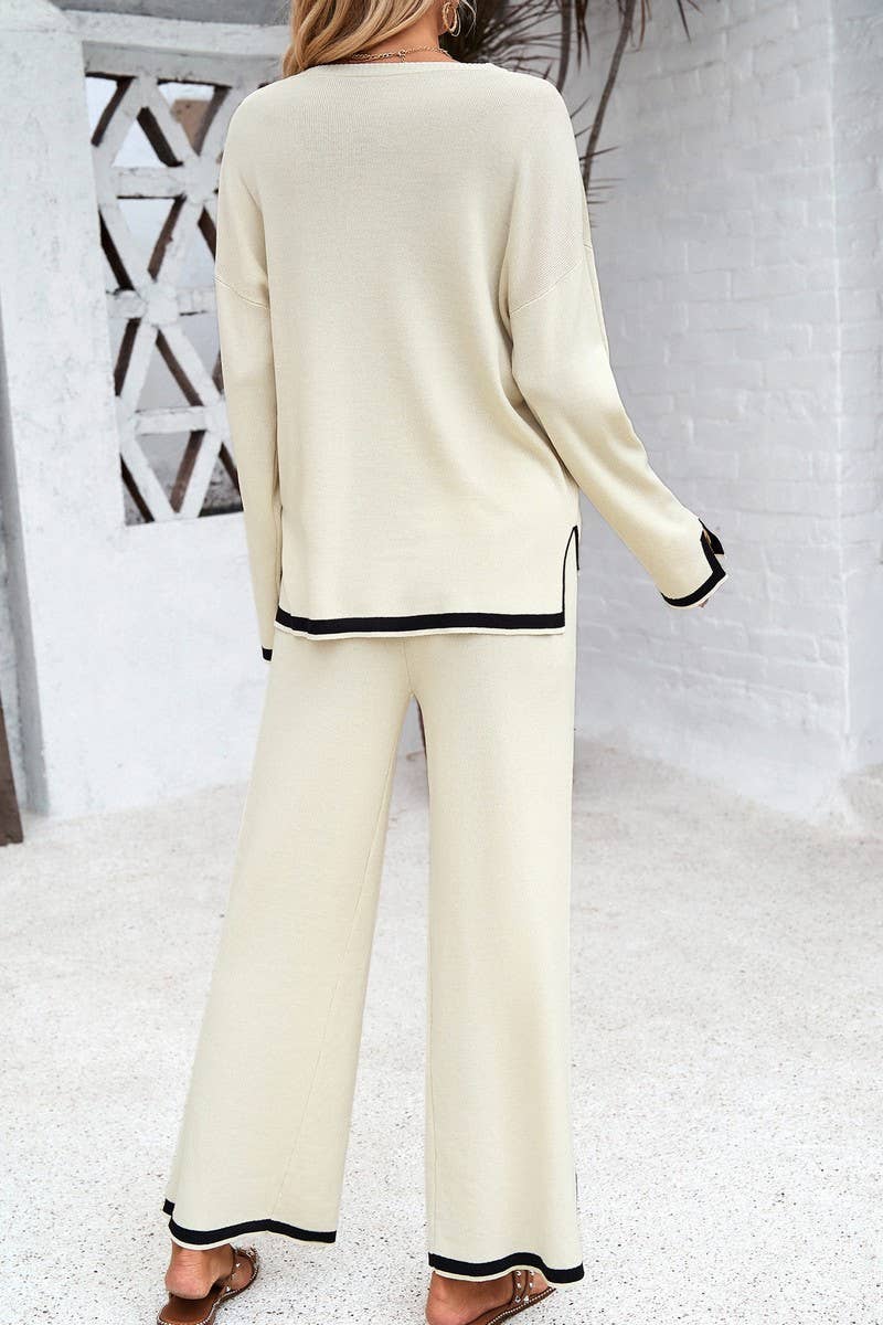 Lily Clothing - Wholesale Top & Pant Set (NOT Loungewear) - Women's - TEMPERAMENT CASUAL SOLID COLOR LONG SLEEVE SUIT_CWSTB037111