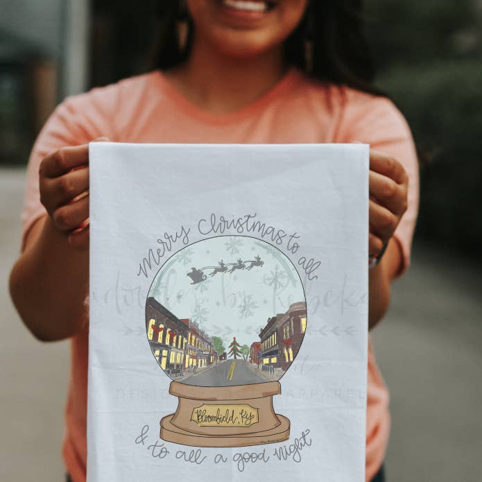 Bloomfield Snow Globe Kökshandduk för wholesale av Doodles By Rebekah