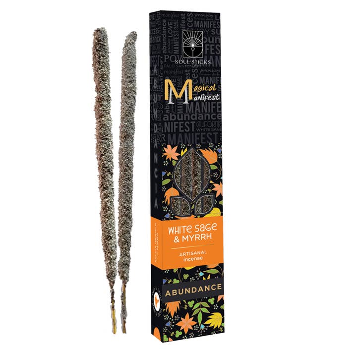 Designs by Deekay Inc. - Wholesale Incense - Abundance White Sage Myrrh Magical Manifest Incense Sticks