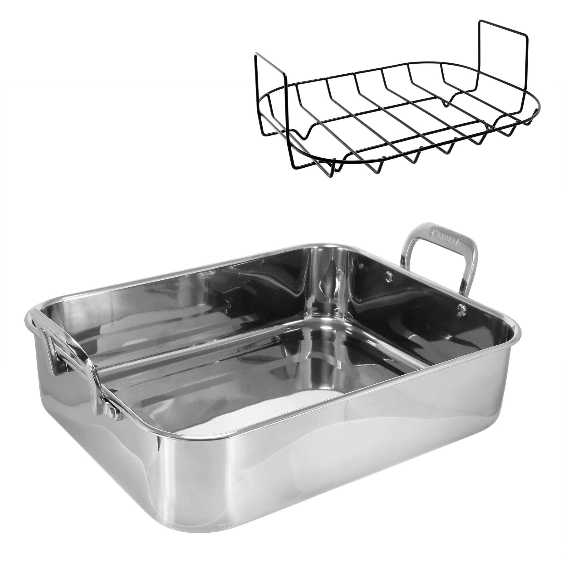 Chantal Cookware - Wholesale Roaster - Stainless Steel Roaster with Nonstick Rack9