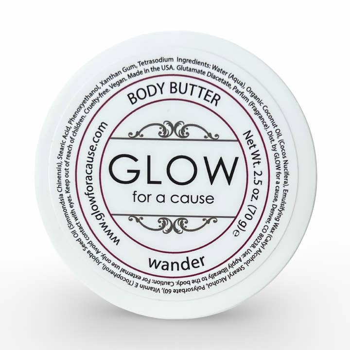 2.5 oz BODY BUTTER wander for wholesale by GLOW for a cause