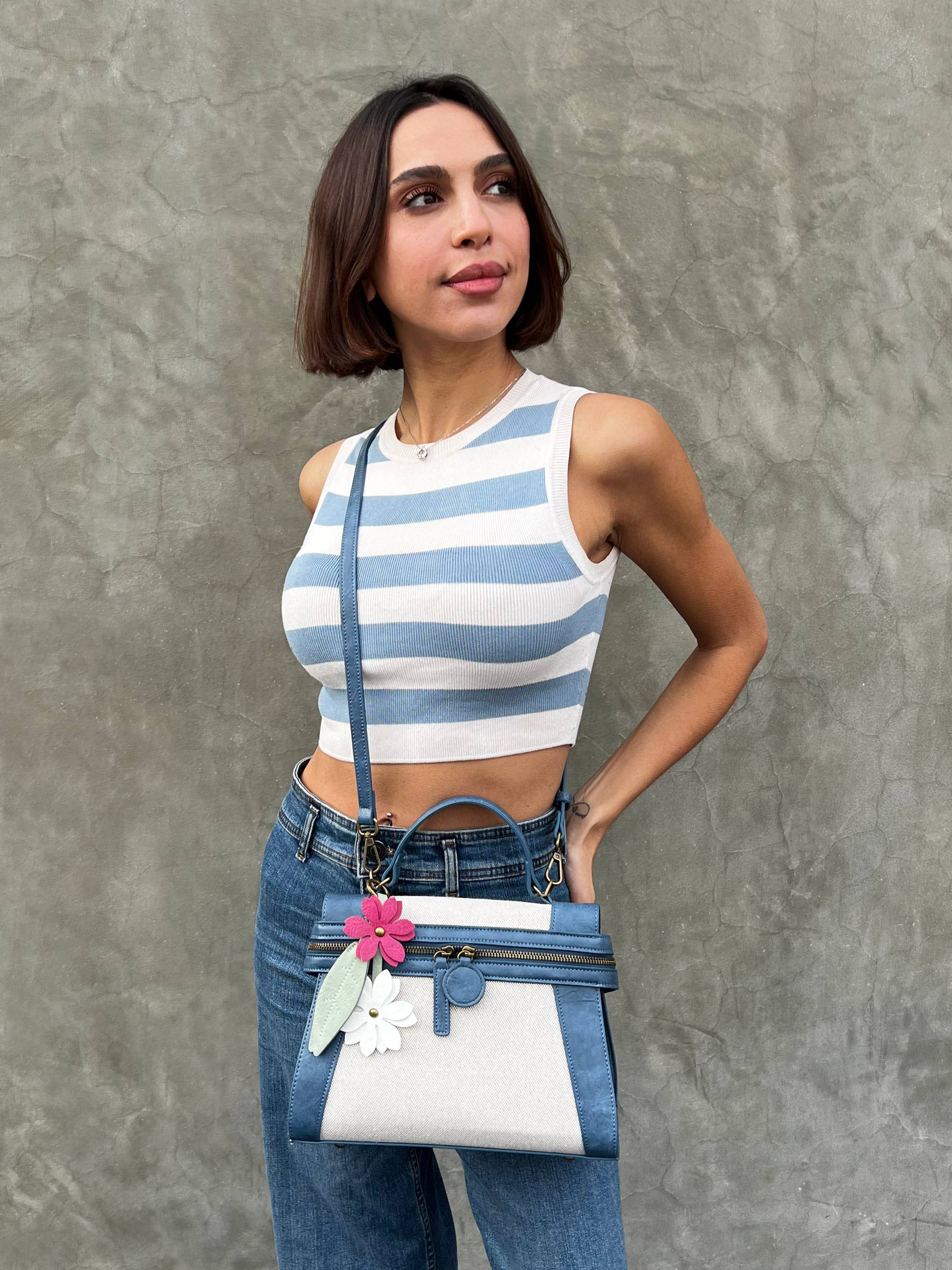 Liz Soto Handbags - Wholesale Crossbody Bag - Women's - Emma 3327 Linen crossbody or backpack3