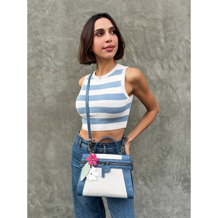 Liz Soto Handbags - Wholesale Crossbody Bag - Women's - Emma 3327 Linen crossbody or backpack3