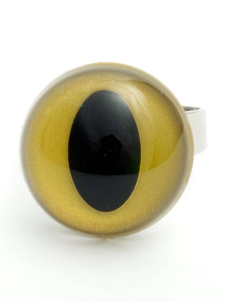 Anillo dorado con forma de ojo de gato para venta al por mayor de Pretty Snake