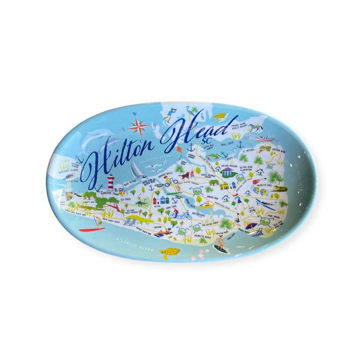 Galleyware - Wholesale Decorative Tray - Hilton Head 8.5" Tidbit Tray