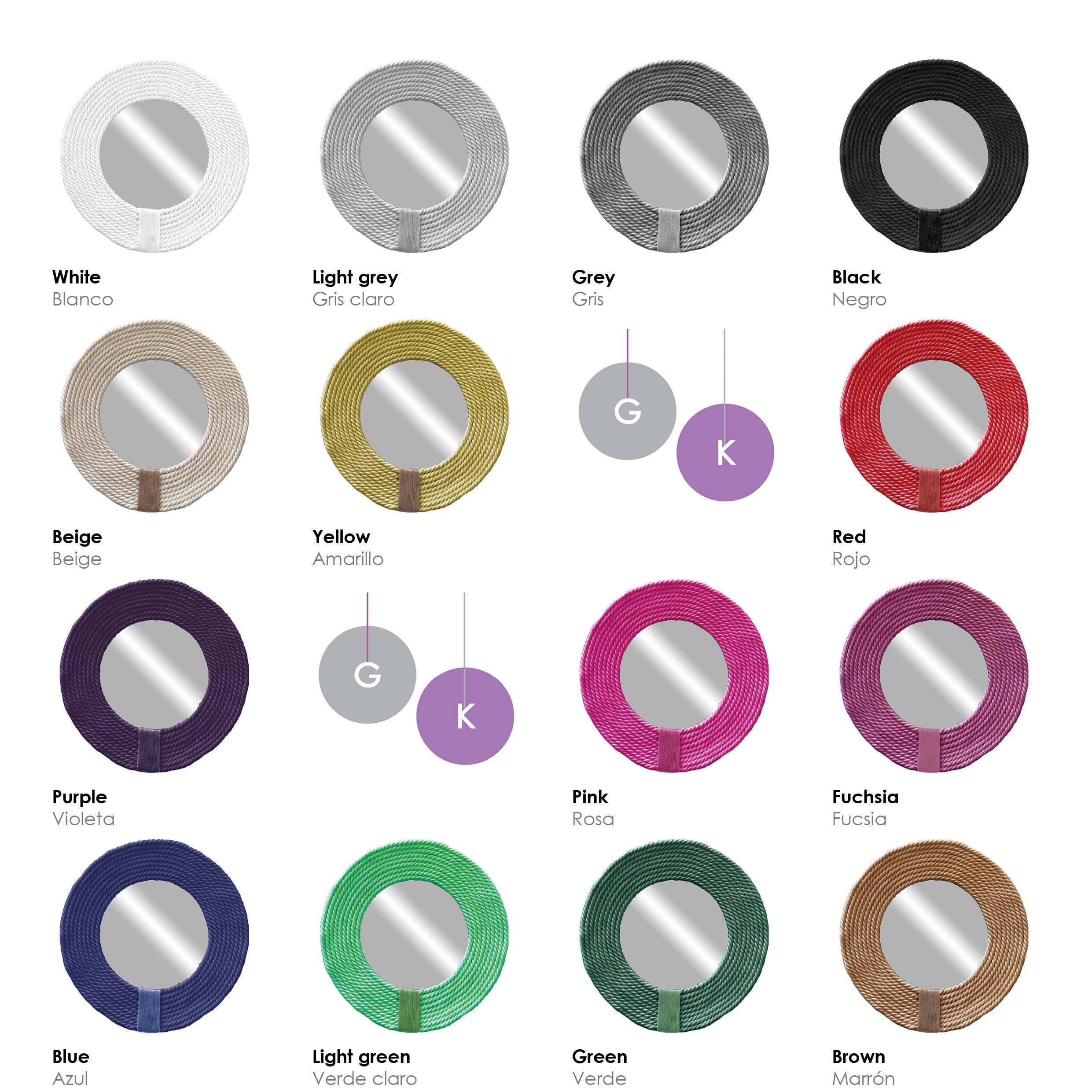 Geometrik Design - Wholesale Wall Stone - Beige Round Cotton Rope Boho Mirror9