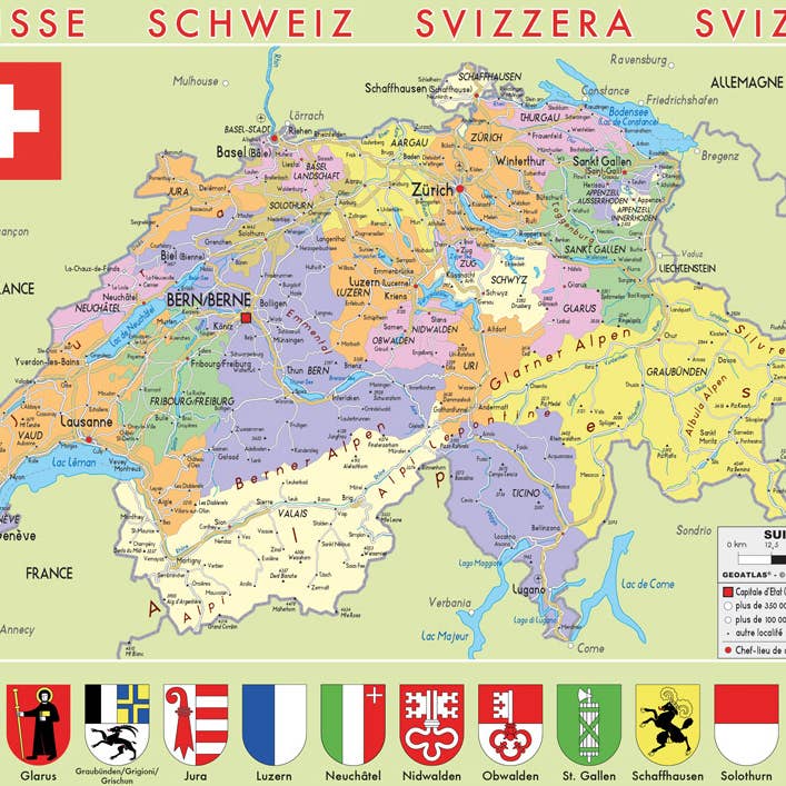 Wilson Jeux - Wholesale Puzzle - Kids - Children Wooden art jigsaw puzzle - MAP OF SWITZERLAND1