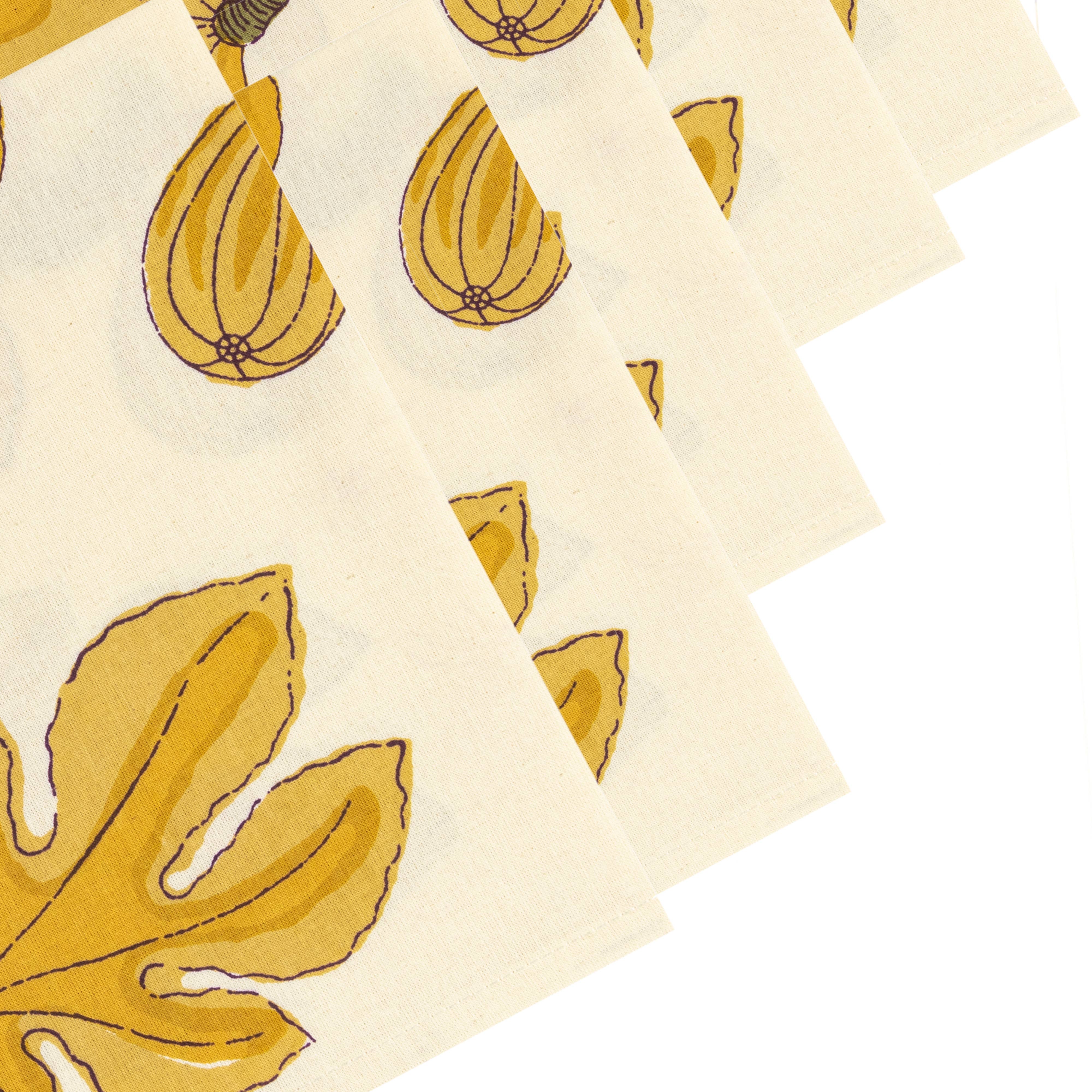 Couleur Nature - Wholesale Dinner & Cloth Napkin - Fig Citrine Napkins - Set of 62