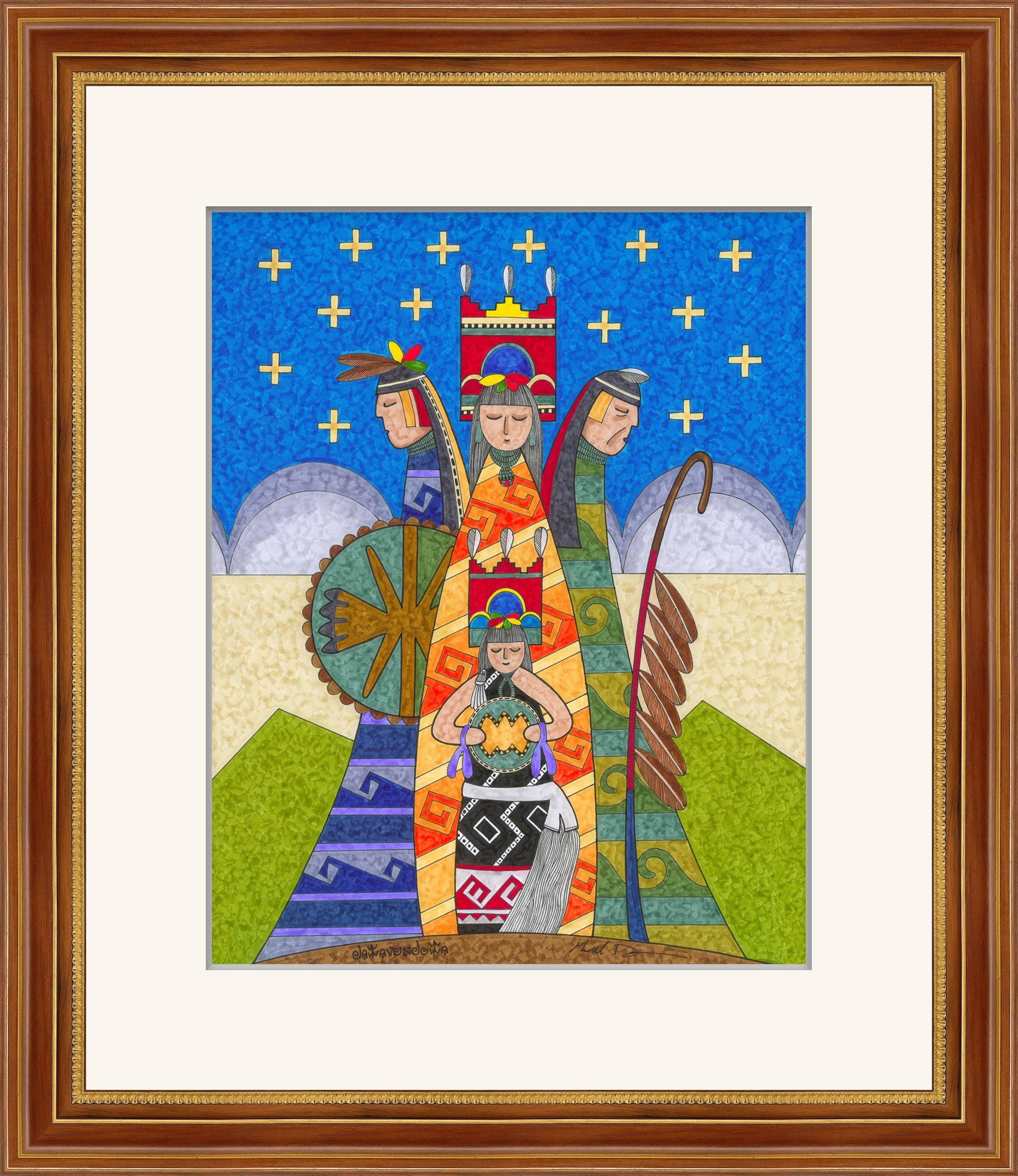 Fourth World Design - Wholesale Art Print - Gathering Around Her3