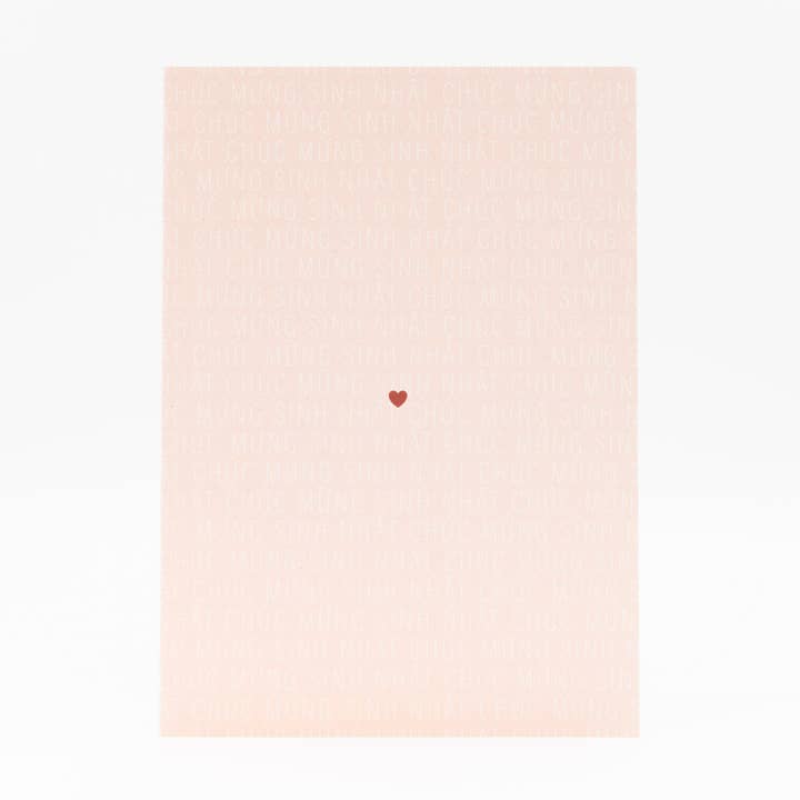 Vietnamese Greeting Card "Chuc mung sinh nhat" for wholesale by reisundpapier