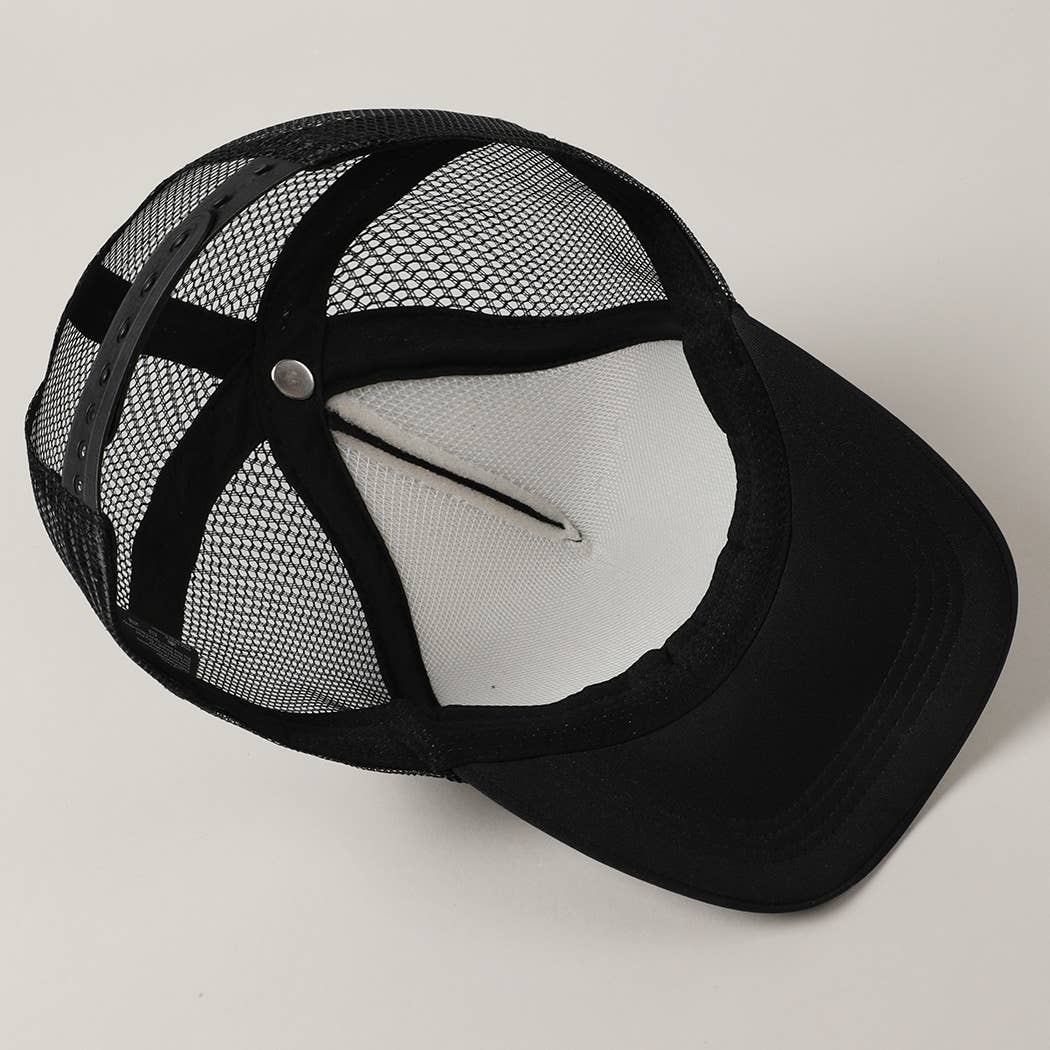 Fashion City - Vendita all'ingrosso Cappellino  da camionista - Unisex - Cappello in Schiuma con Toppa Ricamata "God Bless America"2