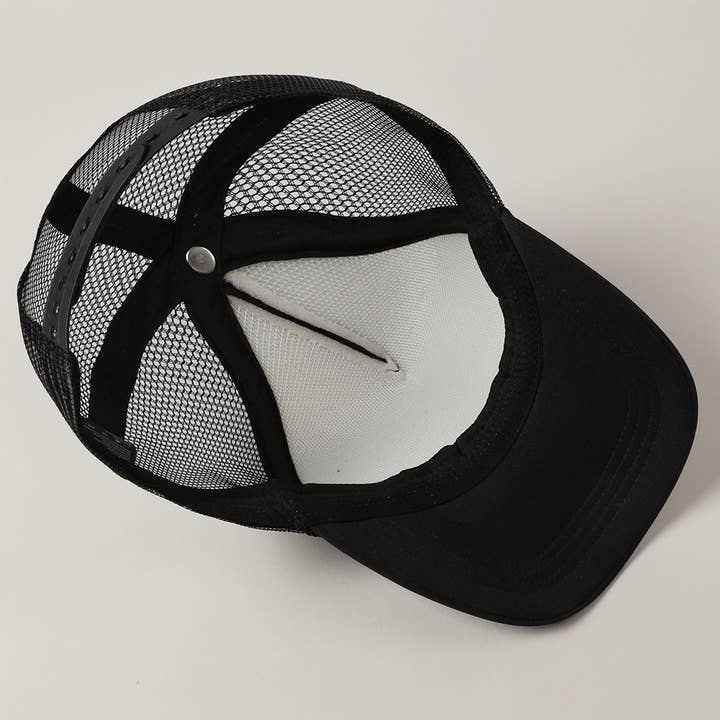 Fashion City - Vendita all'ingrosso Cappellino da camionista - Unisex - Cappello in Schiuma con Toppa Ricamata "God Bless America"2