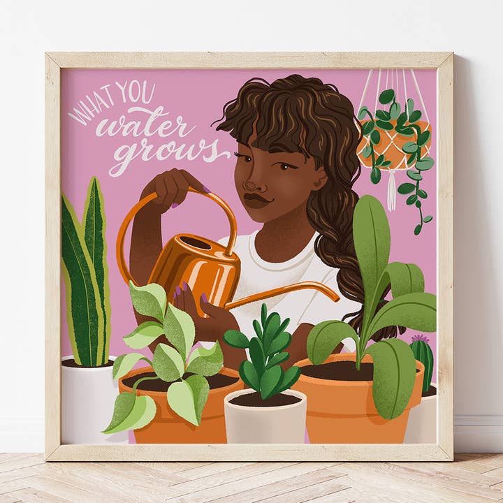 What You Water Grows Art Print for wholesale by hey, alissandra