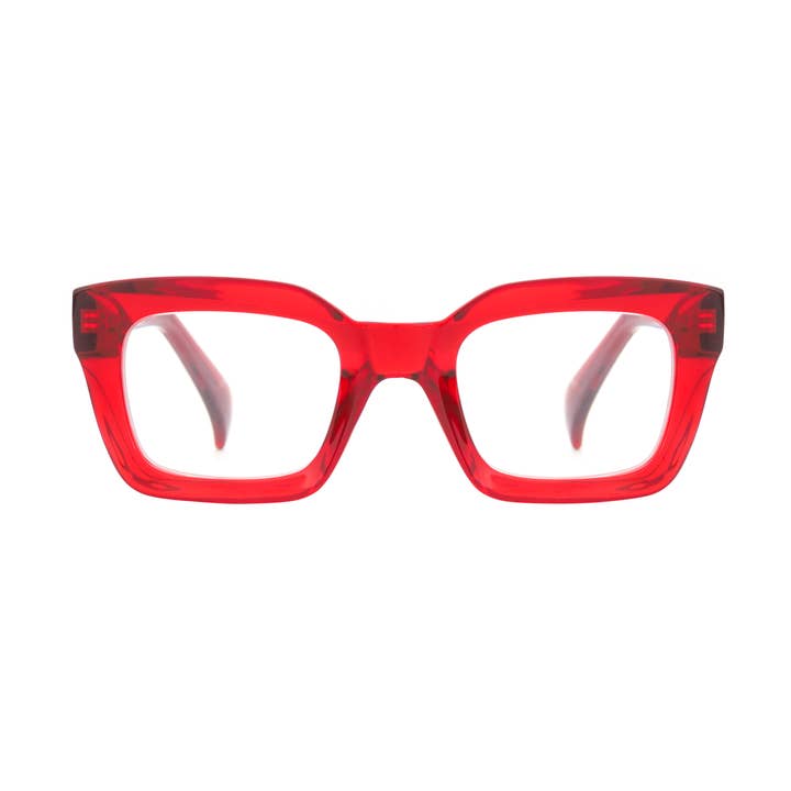 Ryan Simkhai Eyeshop - Vendita all'ingrosso Occhiali da vista - Donna - LORENA | Rosso trasparente | Luce blu progressiva