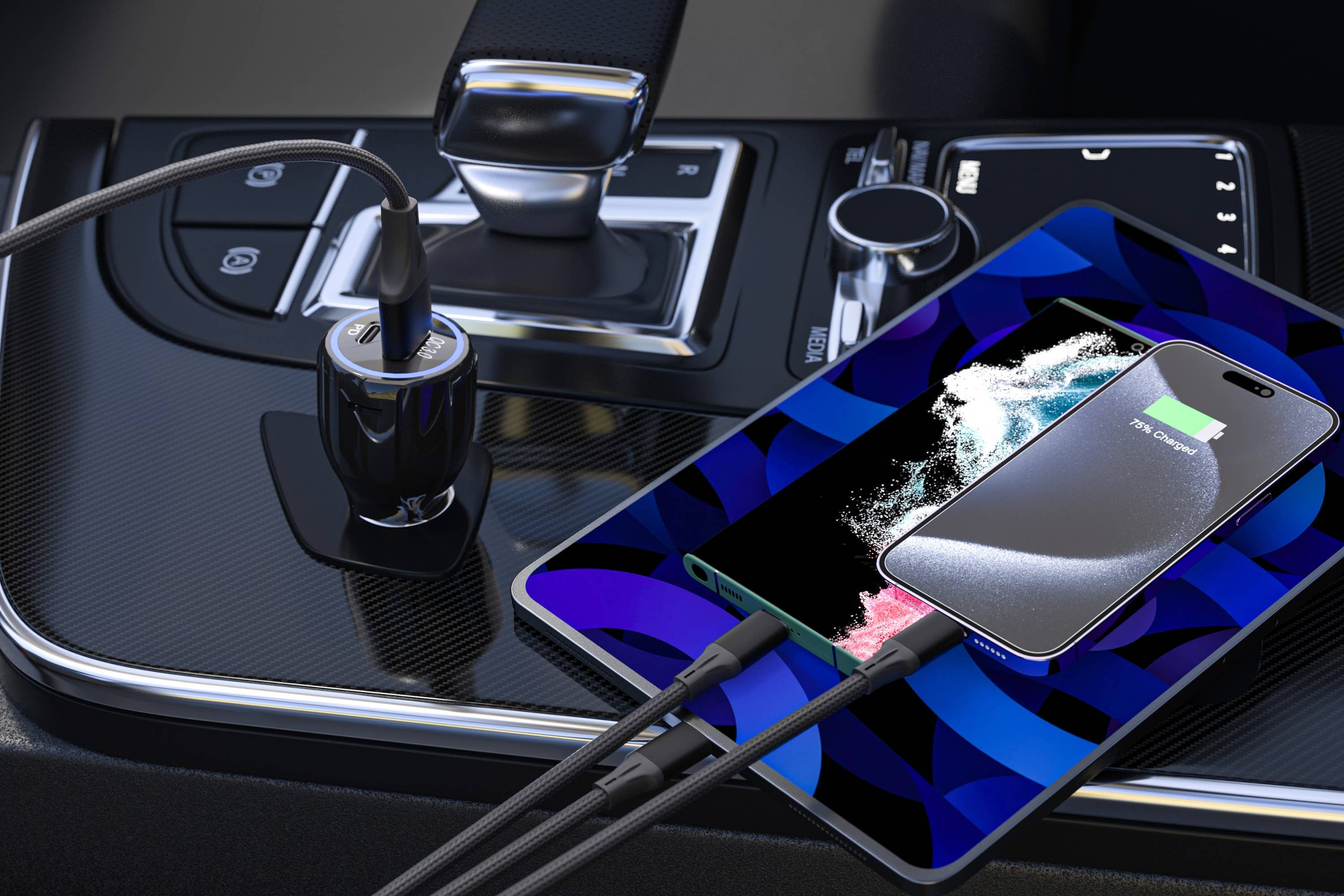 LAX Gadgets - Wholesale Charging Cable - 3-in-1 Cable For IPhone/Ipad & Android Devices - Retail Pack9