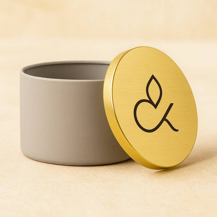 Taupe Gray Ceramic Candle Jar - Luxury Modern Home Decor for wholesale by Craft&Kindle